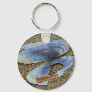 Razor Clam Shell, Oregon Key Ring
