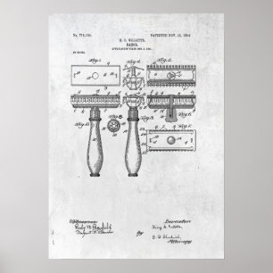 Razor Patent Print 1904 Poster