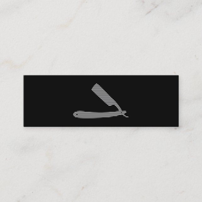 razor stripes mini business card (Front)