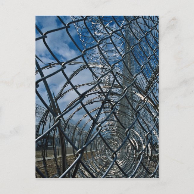 Razor wire, prison postcard (Front)
