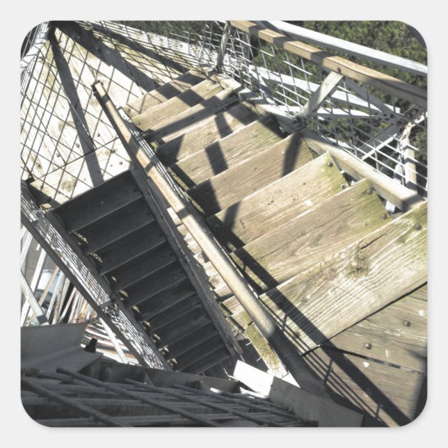 razorback tower in eureka springs square sticker (Front)