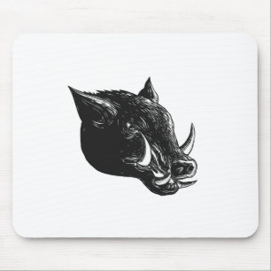 Razorback Wild Boar Scratchboard Mouse Pad