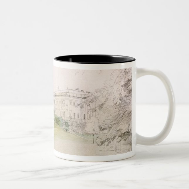 Razumovsky Palace (pencil & w/c) Two-Tone Coffee Mug (Right)