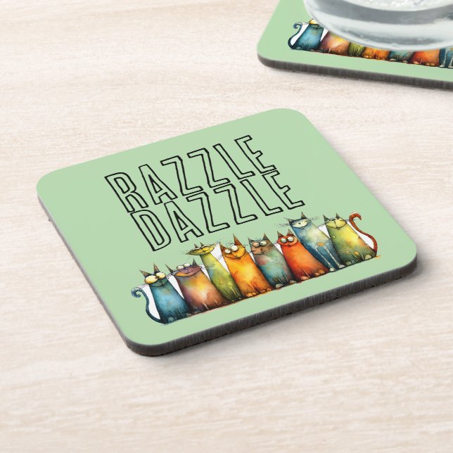 Razzle Dazzle Beverage Coaster (Left Side)