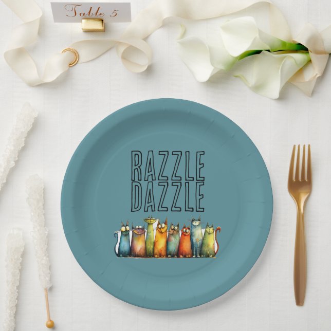 Razzle Dazzle Paper Plate (Wedding)