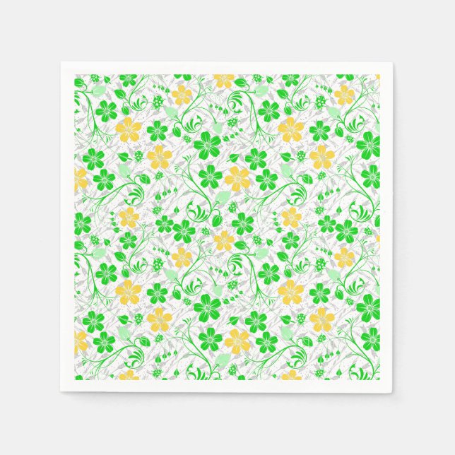 RB02.Reborn Flowers Pattern Layered Napkin (Front)