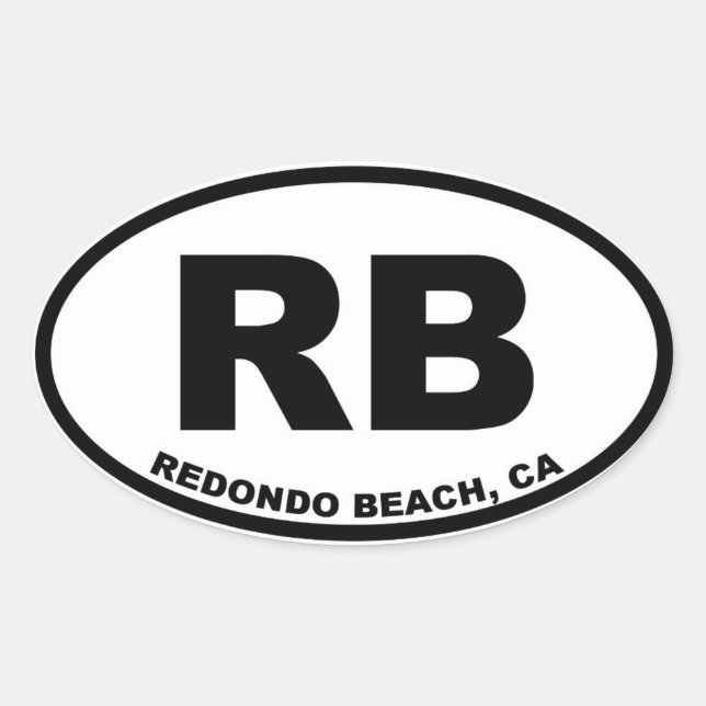 RB Redondo Beach oval Oval Sticker (Front)