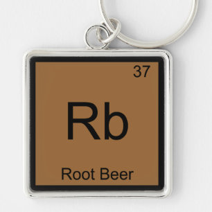 Rb - Root Beer Funny Chemistry Element Symbol Tee Key Ring