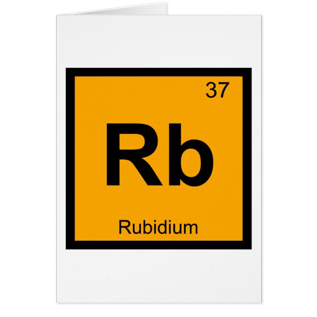 Rb - Rubidium Chemistry Periodic Table Symbol (Front)