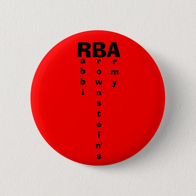 RBA, abbi, rownstein's, rmy 6 Cm Round Badge (Front)