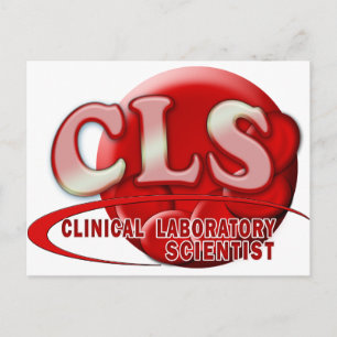 RBC CLS CLINICAL LABORATORY SCIENTIST SWOOSH LOGO POSTCARD