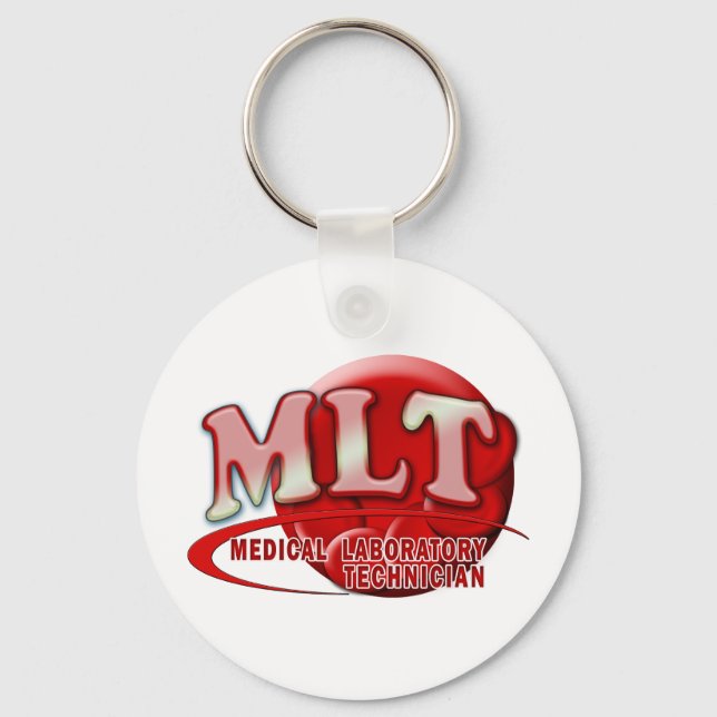 RBC MLT LABORATORY SWOOSH LOGO - MED LAB TECH KEY RING (Front)