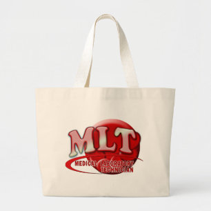 RBC MLT LABORATORY SWOOSH LOGO - MED LAB TECH LARGE TOTE BAG