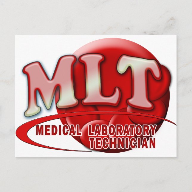 RBC MLT LABORATORY SWOOSH LOGO - MED LAB TECH POSTCARD (Front)