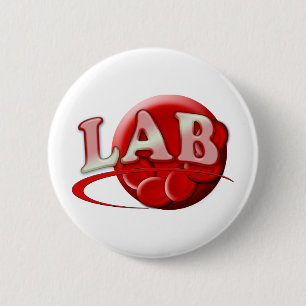 RBC MLT LABORATORY SWOOSH LOGO - MEDICAL CLINICAL 6 CM ROUND BADGE