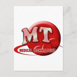 RBC MT LABORATORY SWOOSH LOGO - MEDICAL TECH POSTCARD