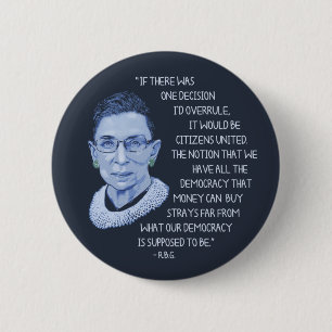 RBG Citizens United 6 Cm Round Badge
