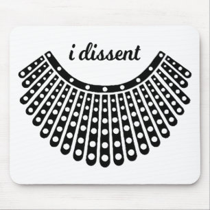 RBG Collar, Ruth Bader Ginsburg, I Dissent Mouse Pad