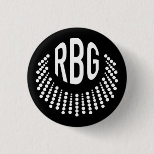 RBG Dissent Necklace Button Black