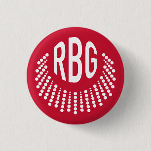 RBG Dissent Necklace Button Red