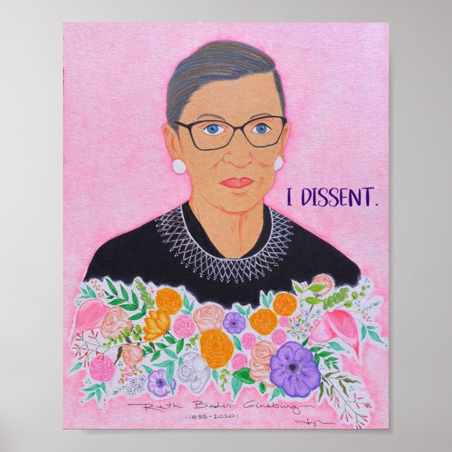 RBG "I Dissent." Poster (Front)
