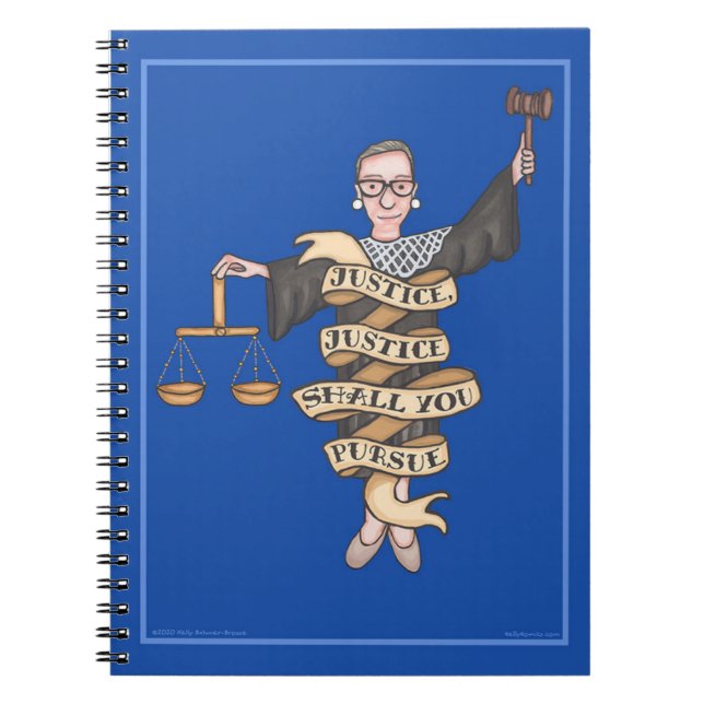 RBG "Justice, Justice Shall You Pursue" Notebook (Front)