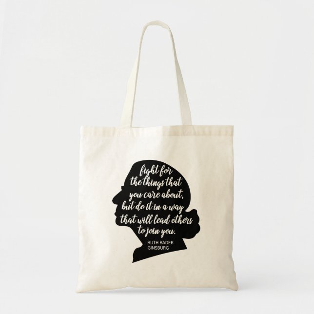 RBG quotes, Ginsburg quote, Ruth Bader Ginsburg Tote Bag (Front)