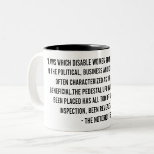 Rbg Quotes, Rbg Mug, Ruth Bader Ginsburg Two-Tone Coffee Mug