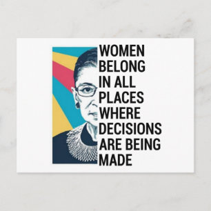 Rbg Quotes, Ruth Bader Ginsburg Quote Postcard