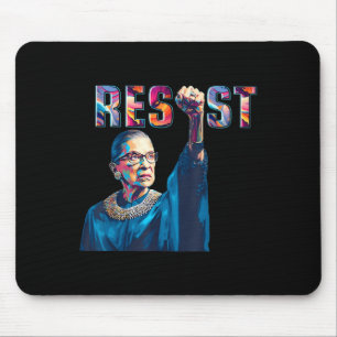 Rbg Resist Feminist Funny Quote Mouse Pad
