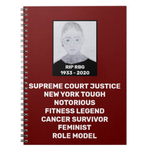RBG RIP Ruth Bader Ginsburg Tribute Crimson Notebook