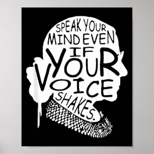 RBG Ruth Bader Ginsburg Feminist litical Gift Poster