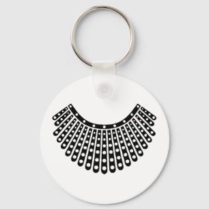 RBG Ruth Bader Ginsburg Glitter Favorite Collar Key Ring