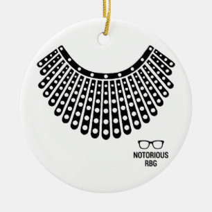 RBG, Ruth Bader Ginsburg, Notorious RBG Ceramic Ornament