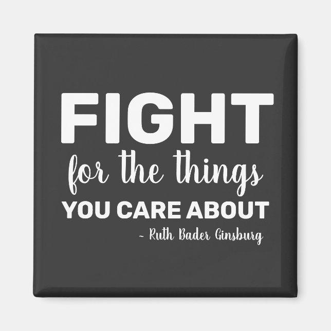 RBG Ruth Bader Ginsburg Quotes Feminist Liberal Magnet (Front)