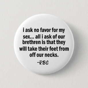 RBG, Ruth Badger Ginsburg, Strong Woman 6 Cm Round Badge