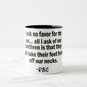 RBG, Ruth Badger Ginsburg, Strong Woman Two-Tone Coffee Mug