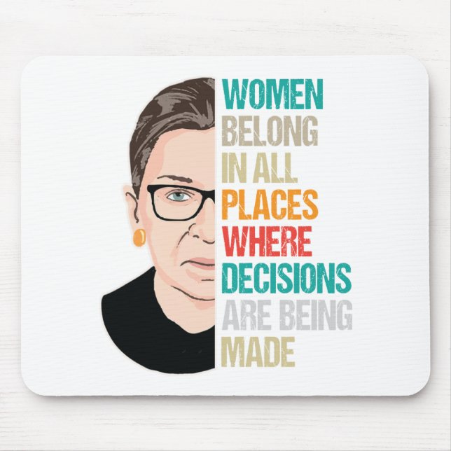 RBG, Supreme Court Vote, Ruth Bader Ginsburg Mouse Pad (Front)