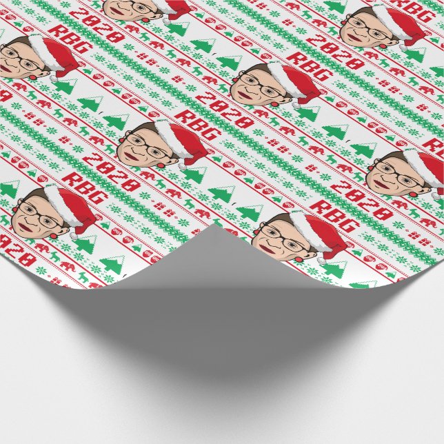 RBG Ugly Christmas Sweater Wrapping Paper (Corner)