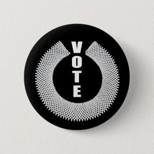 RBG VOTE 6 CM ROUND BADGE