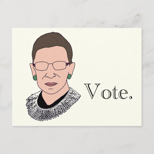 RBG Vote. Holiday Postcard (Front)