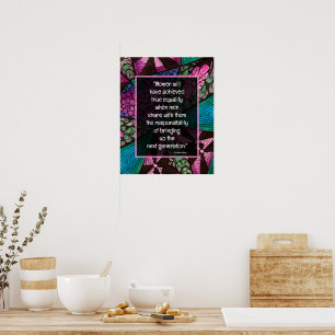 RBG Wisdom Ruth Bader Ginsburg Feminist Quotes Poster