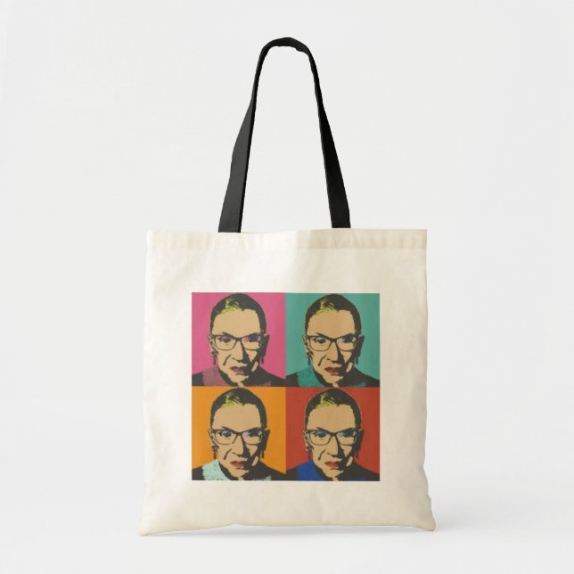 RBG Women's, Notorious RBG, Ruth Bader Ginsburg Tote Bag (Front)