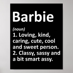 Rbie Definition Personalised Name Funny Birthday G Poster