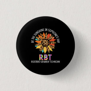 rbt sunflower be the sunshine registered behavior  3 cm round badge