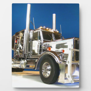 RC ADVENTURES - Chrome Haulier Semi Truck Plaque
