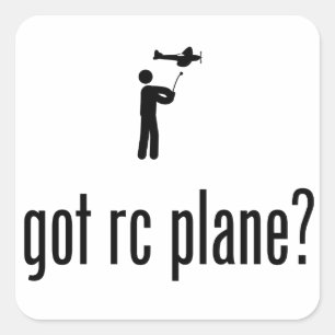 RC Aeroplane Square Sticker