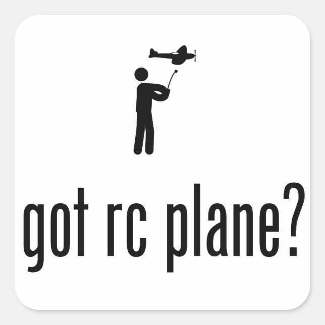 RC Aeroplane Square Sticker (Front)