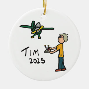 RC Airplane - Tim Ceramic Ornament