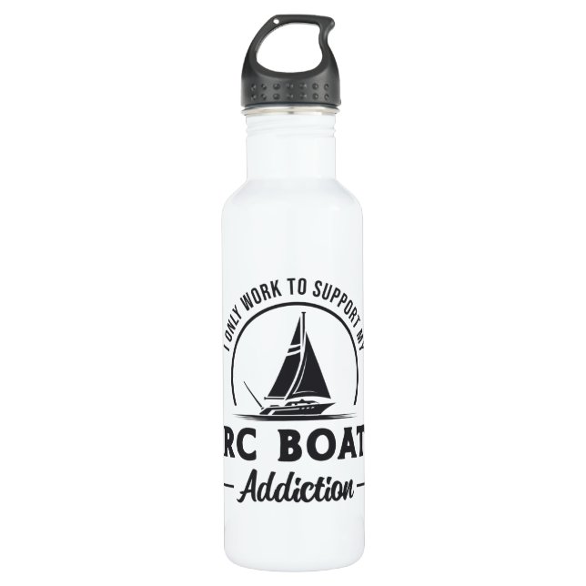 RC Boat Addiction Remote Model Radio RC Boats 710 Ml Water Bottle (Front)